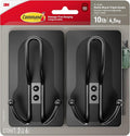 Command X-Large Black Triple Hooks, 2 Hooks, 6 Strips | Heavy Duty, Damage-Free by Unknown