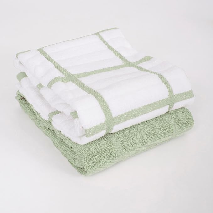 All-Clad Solid & Coordinate Kitchen Towels: Highly Absorbent, Super Soft Long - Image 2