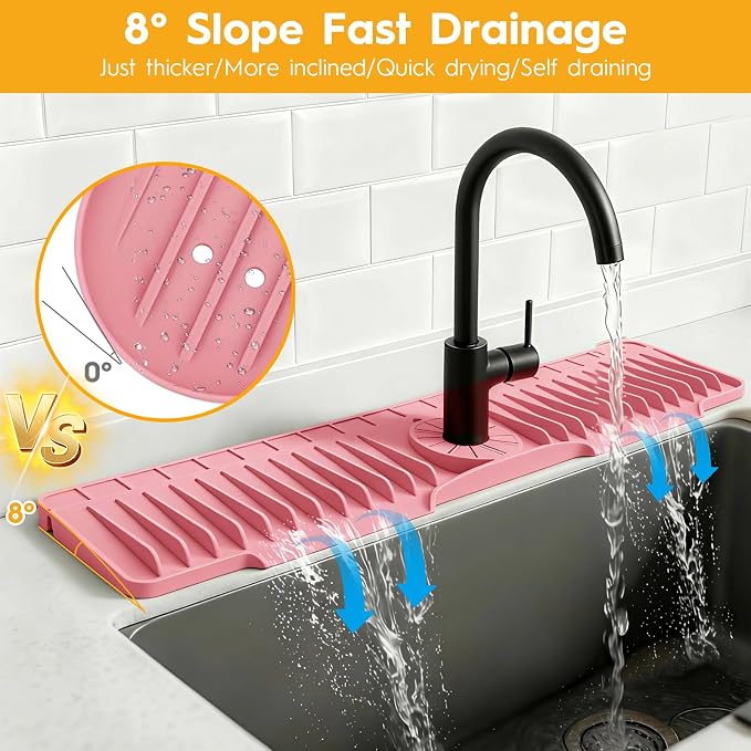 16" Silicone Faucet Mat for Kitchen Sink of The Lastest, Kitchen Sink Water - Image 3