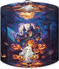 Halloween Theme Kitchen Appliance Decor 8 Quart Pressure Cooker/Air Fryer/Rick Cooker Dust Cover with Top Handle and Storage Pocket Halloween Castle Ghost Print