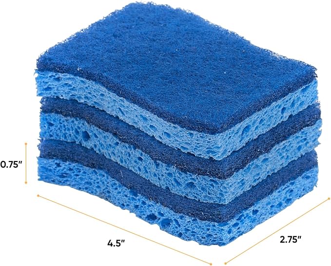 Kitchen Sponges for Washing Dishes, Non-Scratch Cellulose Dish Scrub Sponges - Image 2