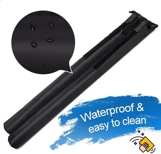 MAXTID Twin Door Draft Blocker Seal Large Door Gap Filler 38" Black | Under - Image 8