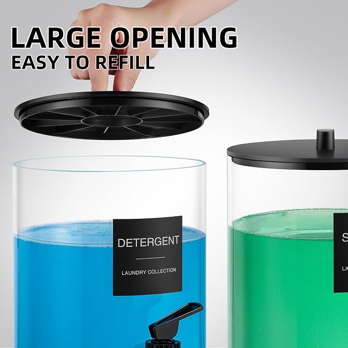 TIPGO 1 Gallon Glass Laundry Detergent Dispenser - Image 3