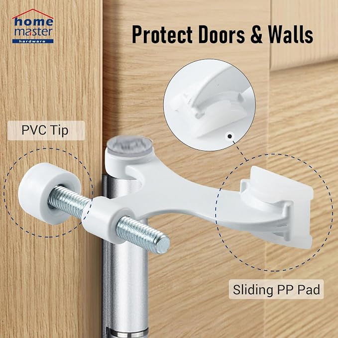 Hinge Pin Door Stop, Adjustable Door Stopper Hinge, 12 Pack | Heavy Duty Zinc - Image 4