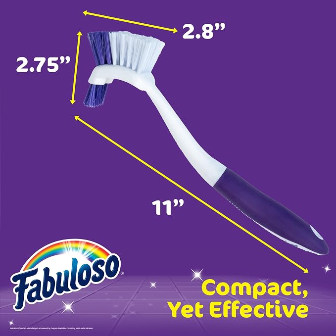Fabuloso Long Tile Brush with Spot Scrubber, 11 Inch - Image 5