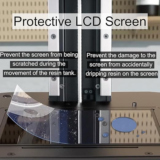 5PCS 9.3″ LCD Screen Protector Film - Scratch-Resistant High Light Transmittance Protective Films for Phrozen Sonic Mighty 4K