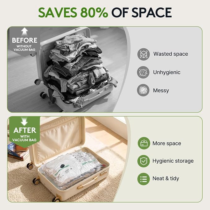 9+3 Packs Vacuum Bags for Travel - Image 2