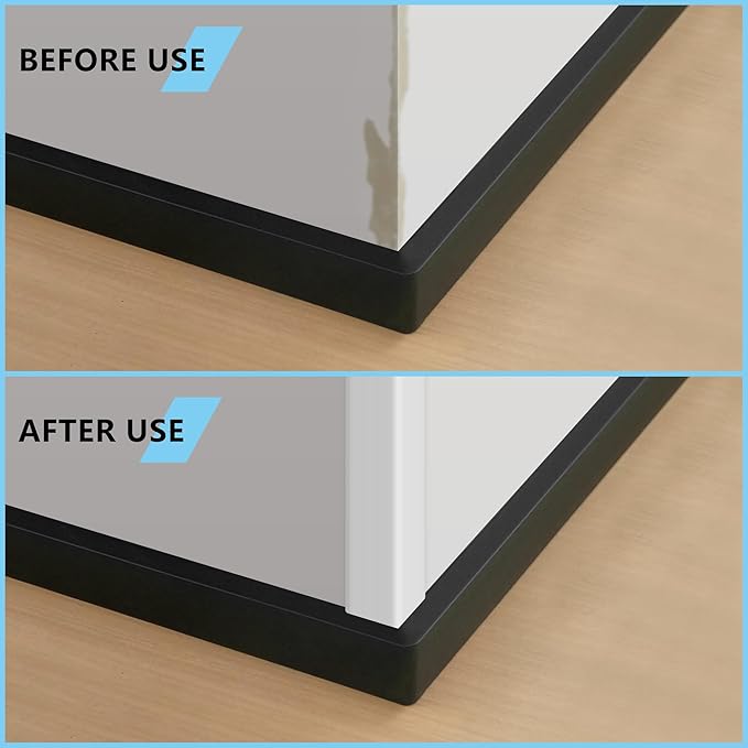 10pcs 57" Aluminum Self-Adhesive Wall Corner Protectors, Wall Furniture Bumper, Safety Baby Proofing Corner Cushion Table Edge，Wide Coverage and Easy to Install - Black