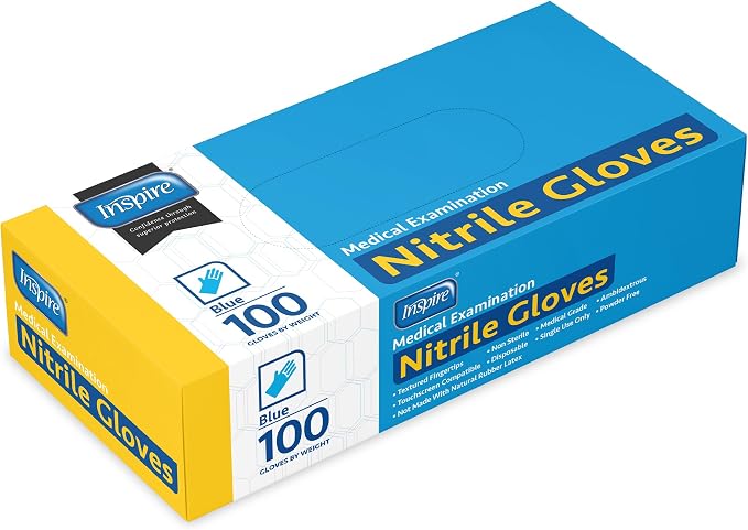 Inspire Black Nitrile Disposable Gloves | 4.5 Nitrile Disposable Safety Medical - Image 8