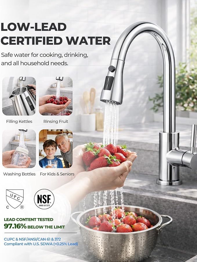 WEWE Pull-Down Kitchen Faucet - Image 4