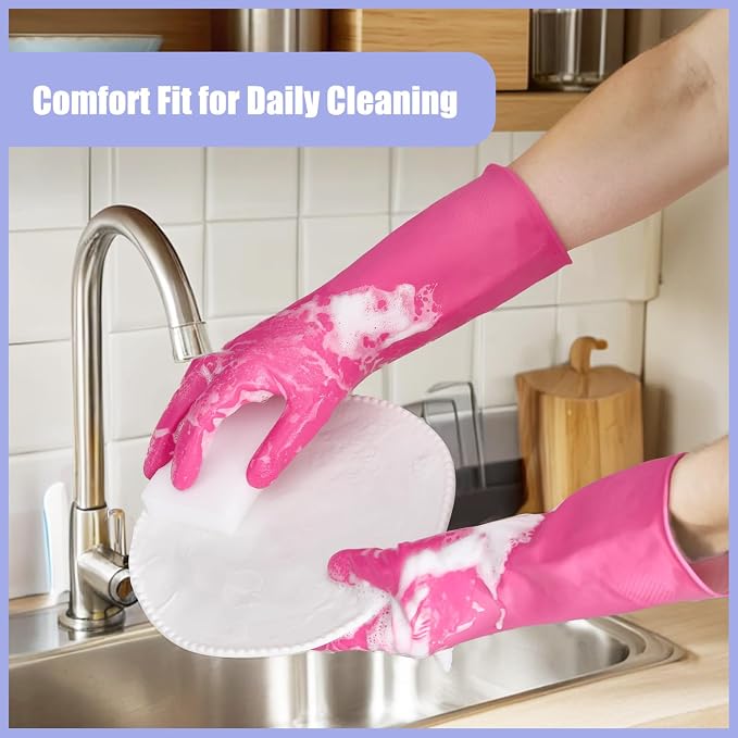 Rubber Kitchen Dishwashing Gloves - Image 4