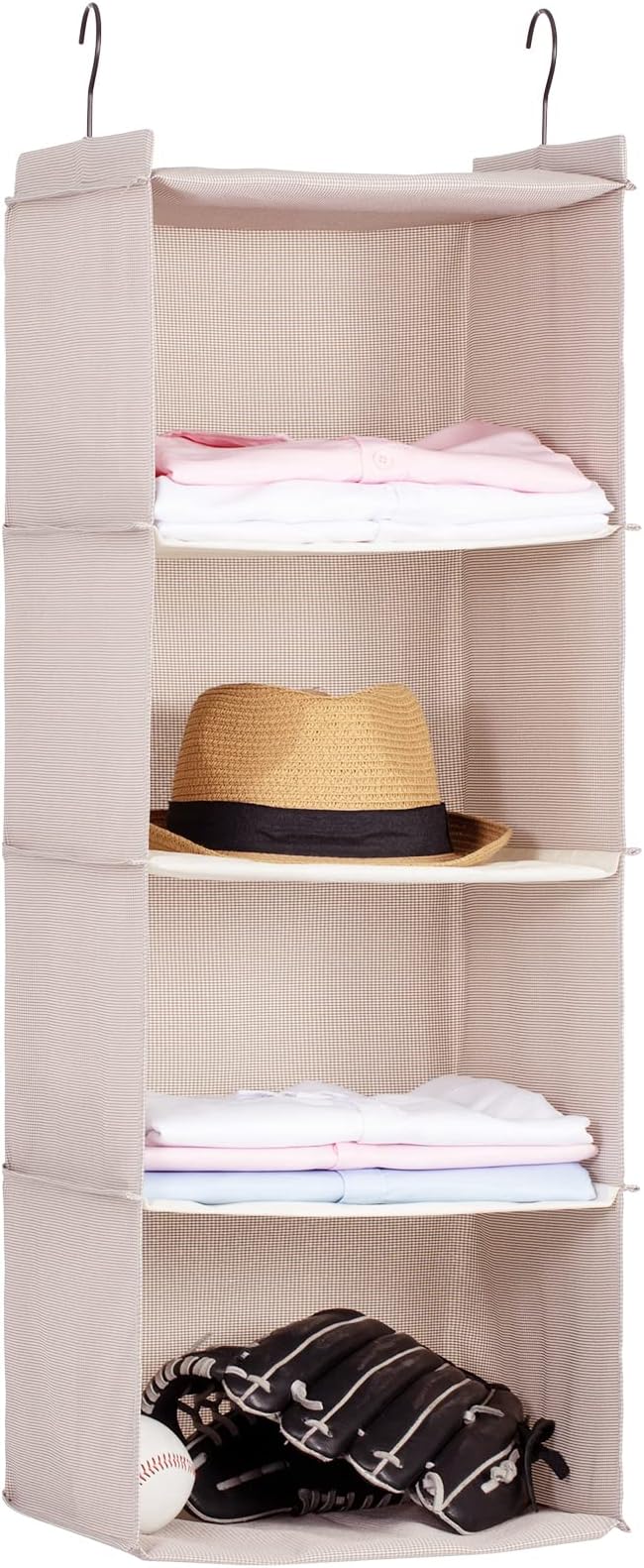Hanging Closet Organizer 4-Tier, Oxford Wardrobe Storage, shoes & accessories; by DonYeco