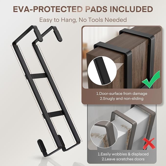 FYY 2 Packs Over The Door Hooks, Double Sided Door Hanger Hook - Image 3