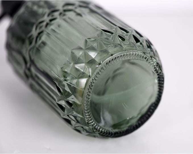 18oz Green Glass Soap Dispenser, Refillable Kitchen, Bathroom Thick Glass Soap - Image 6