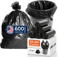 Delxo 55-60 Gallon Trash Bags, 40×54'' Large Black Garbage Bags | by Delxo