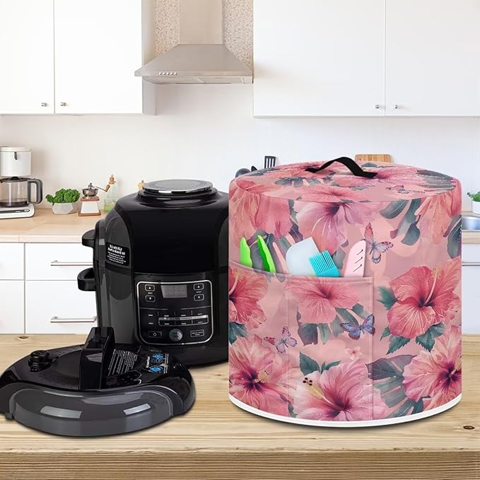 Tropical Floral Dust Cover Instant Pot Heavy Duty Waterproof Dust Pressure Cooker Cover Case for Instant Pot Pressure Cooker Instant Pot Appliance Covers Pressure Cooker Size S