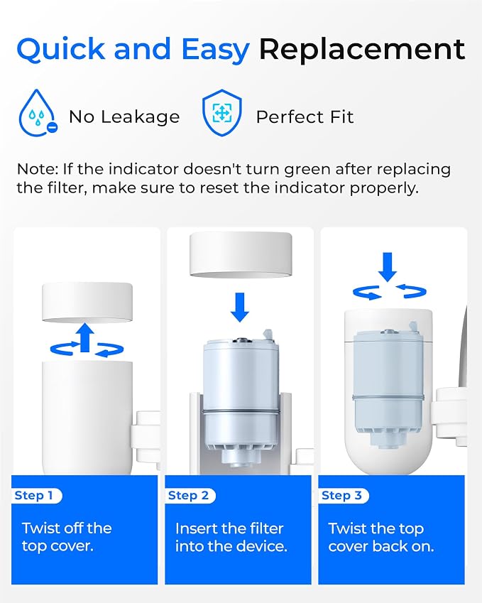 Waterdrop CF08D Faucet Water Filter, 2 Pack | Compatible - Image 7