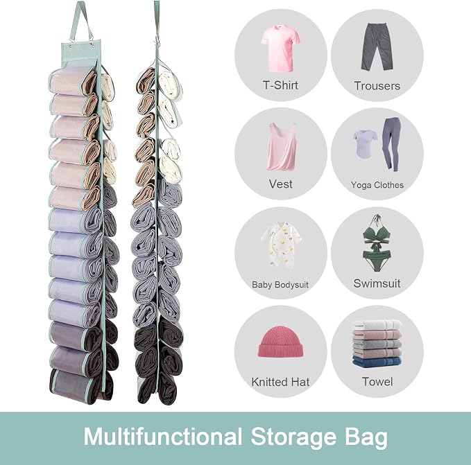 DHSFKBE Legging Organizer Storage, T-Shirt Hanging Closet Hanging Clothes - Image 4