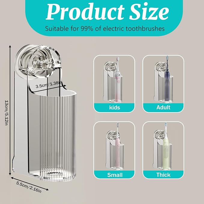 2 Pack Electric Toothbrush Holders - Image 2