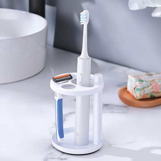 Toothbrush & Toothpaste Holder for Bathroom Countertop, Metal Electric - Image 3