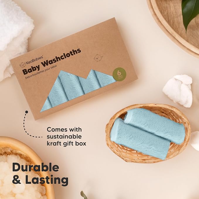 6-Pack Baby Washcloths, Soft Absorbent Washcloths - Image 7