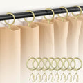 60Pcs 32mm Internal Diameter Curtain Rings and Curtain Drapery Pin Hooks | Gold by Dpyrrhic