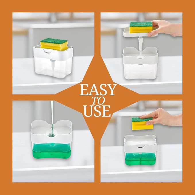 HEFA Dish Soap Dispenser and Sponge Holder - Image 5