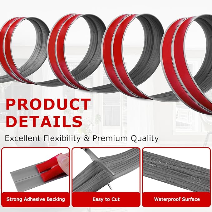 Flexible Wall Corner Protector Moulding Trim Peel and Stick Wall Corner Guards Edge Protector Self Adhesive Molding Trim Strip for Edge Ceiling (Deep Gray Wood Grain, 0.8 in x 10 Ft)