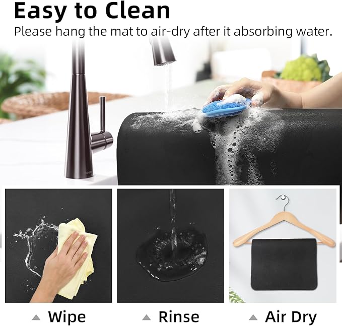 LOPNUR Large Dish Drying Mat for Kitchen Counter, Quick-Drying & Heat-Resistant - Image 9