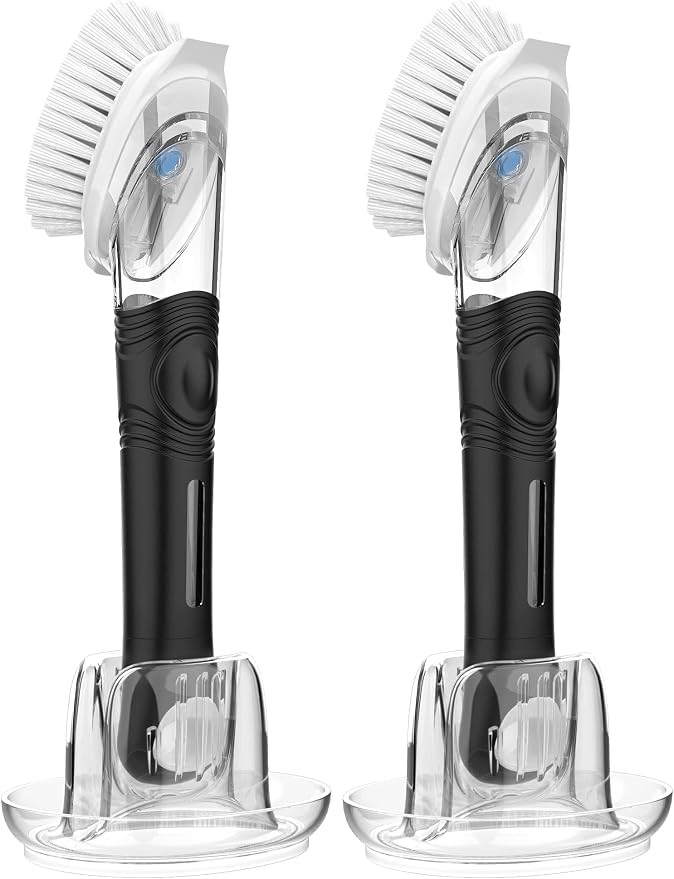 MR.SIGA Soap Dispensing Dish Brush Storage Set, Kitchen Brush by MRSIGA