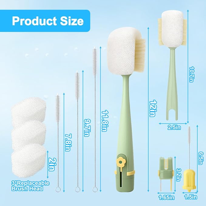 5 in 1 Bottle Cleaning Brush Set, Cleaning Tool Kit - Image 7