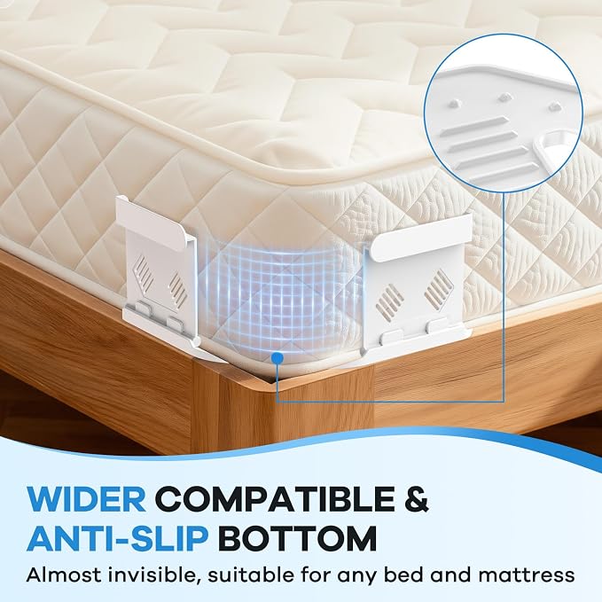 Upgrade Bed Sheet Holders for Corners Keep Sheets Firm & Tight, Foldable Lock - Image 6