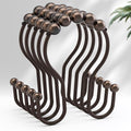 AmazerBath Shower Curtain Hooks, Shower Curtain Rings, Metal Bronze Shower by AmazerBath