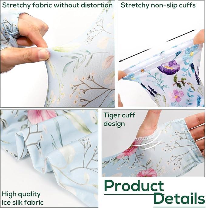 YUNVI Gardening Sleeves Farm Sun Protection Cooling Arm Sleeves to Cover Arm for Women