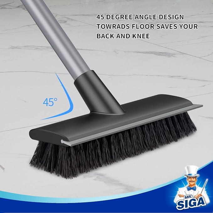 MR.SIGA Floor Scrub Brush with Long Handle - Image 5