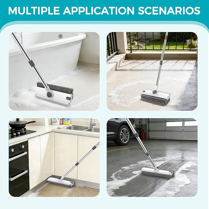 SetSail Floor Scrub Brush with 54in Adjustable Long Handle, Heavy Duty Floor - Image 6