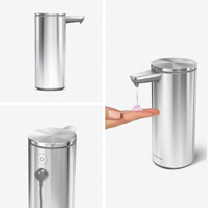 simplehuman 9 oz. Touch-Free Rechargeable Sensor Liquid Soap Pump Dispenser - Image 4