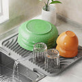 Silicone Dish Drying Mat for Kitchen Counter, Sloped Dish Drainer Mat by svarvns
