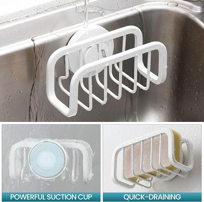 TAILI White Sponge Holder for Kitchen Sink - Image 5