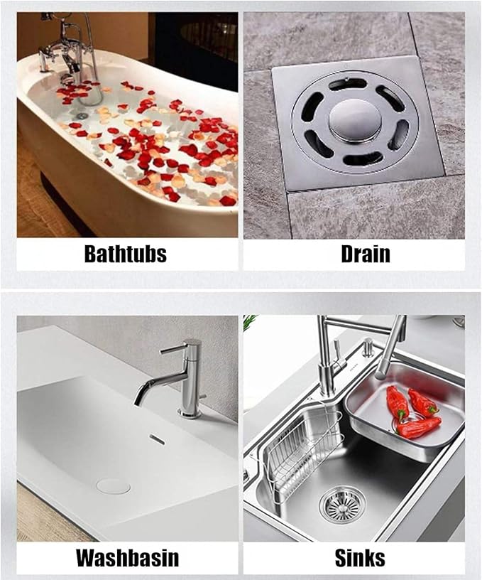100 Pack Square Disposable Shower Drain Hair Catcher Stickers | Waterproof - Image 6