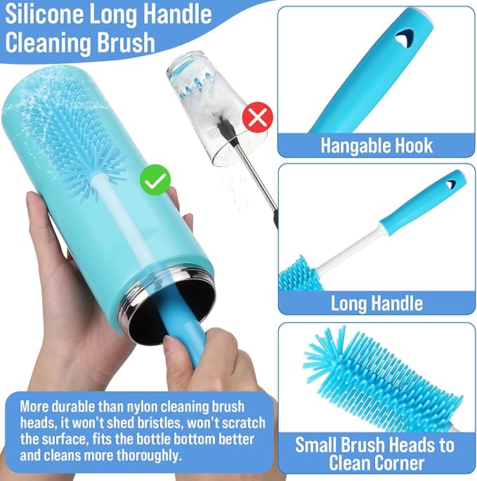 Water Bottle Cleaner Brush Set for Owala 24oz/32oz/40oz Cup, Cleaning Kit for - Image 4