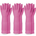 Mamison Rubber Dishwashing Gloves, Non-Slip Kitchen, 3 Pairs | Korean natural by QualityKitchenandHome