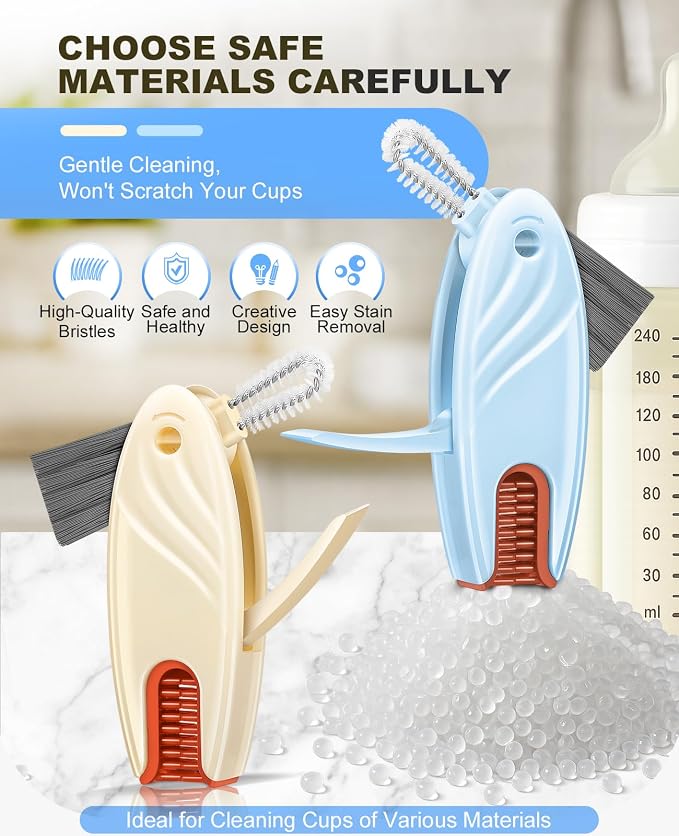 4 in 1 Cup Lid Gap Cleaning Brush Set 2 Pcs - Image 4