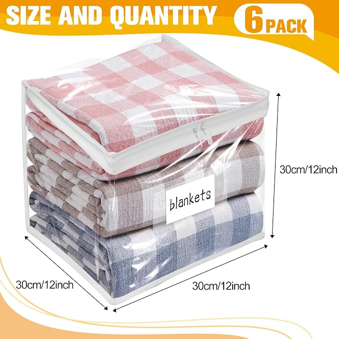 Plastic Storage Bags with Easy-Glide Zipper, Durable Clear Vinyl Zippered - Image 3