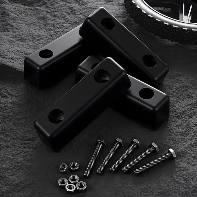 Flutesan 4 Pcs Rubber Bumper Pads 8.3 x 4.5 x 2.4 Inch Dock Bumpers Automotive Blocks Rubber Bump Stop Black Guards Dock Buffer for Truck and Trailer Protection, Equipment and Delivery Bays