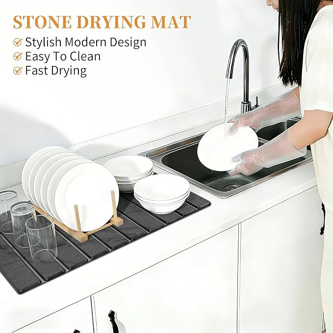 Stone Dish Drying Mat for Kitchen - Image 6