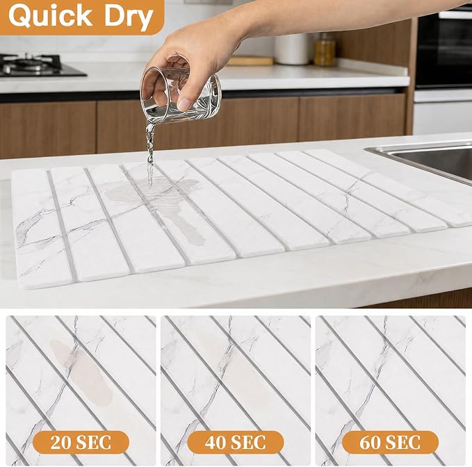Stone Dish Drying Mat for Kitchen - Image 2