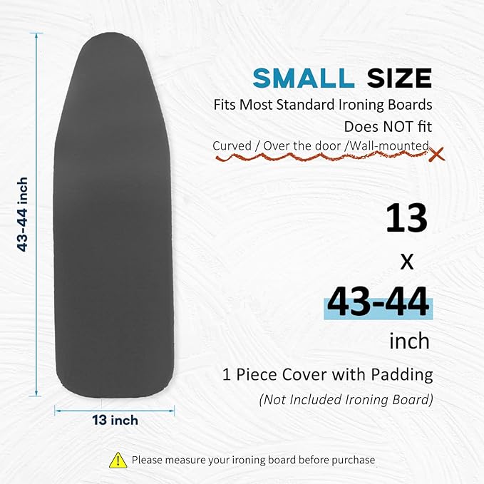 RAINHOL 43x13 Small Ironing Board Cover and Pad - Image 2