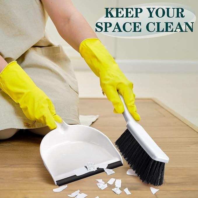 Zubebe 18 Pcs Mini Dustpan and Brush Set, Small Broom and Dustpan Set Small - Image 5