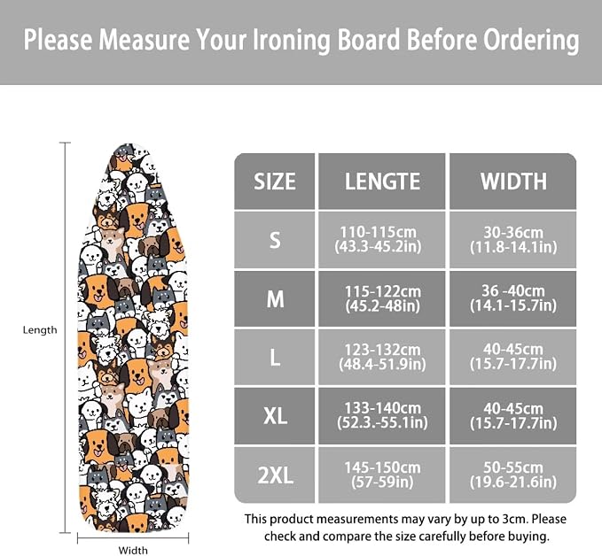 Ironing Board Cover 14x45 Ironing Board Cover, Resist Scorching and Staining - Image 6